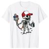 Totenkopf HVAC Rest Fun Bedrucktes T-Shirt Herren Sommer 100% Baumwolle Atmungsaktives T-Shirt Neuheit Lässiger Stil Rundhals Kurzarm Top