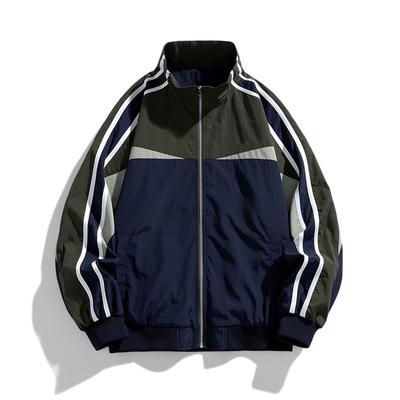 Spring and Autumn Men's Standing Collar Jacket, Couple's Jacket, Baseball Jacket, Loose Casual Sports Jacket