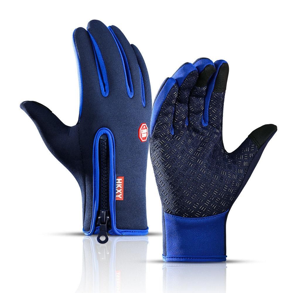 Winter Cycling Windproof Warm Gloves Waterproof Outdoor Bike Skiing Hiking Motorcycle Riding Gloves For Touch Screen Full Finger