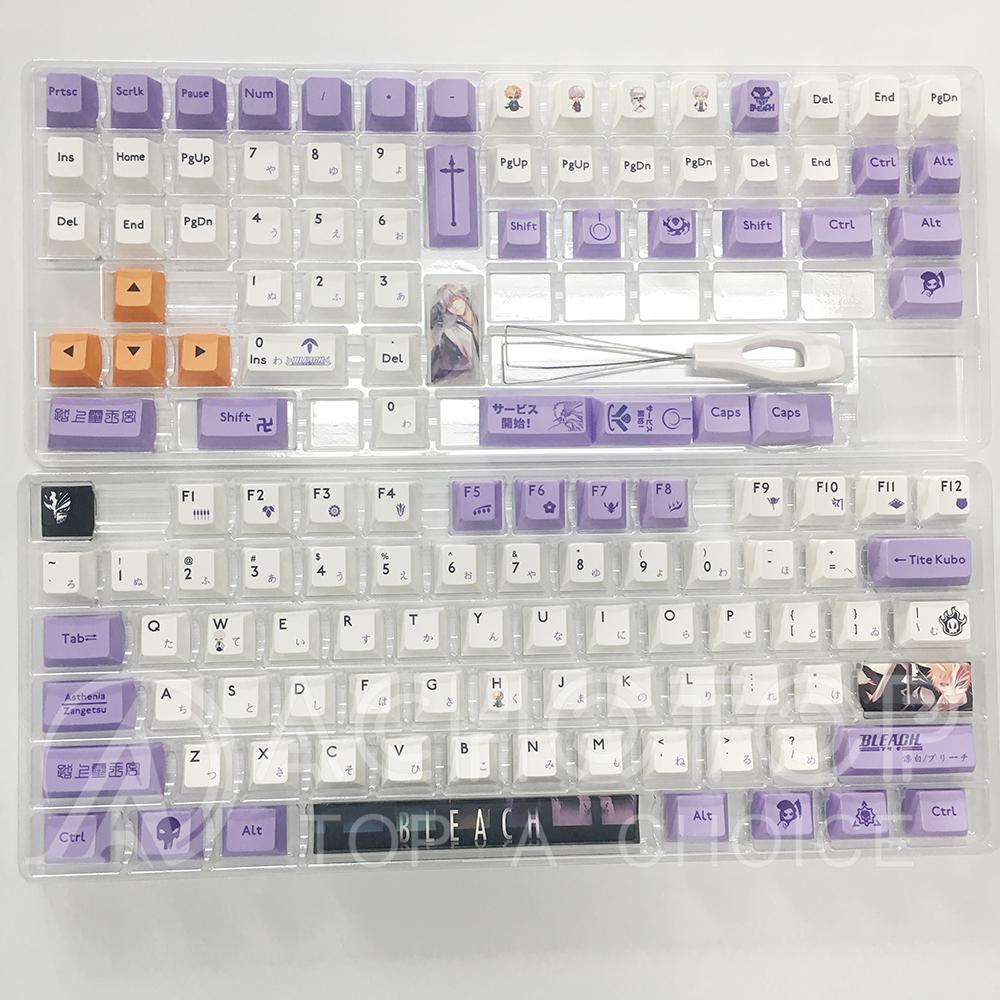 134key Keycap Set Hot New Japen Style Anime PBT Keycaps Full Keyset Fit Mechanical Keyboard Custom Cute Key Caps