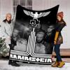 1pc Rammstein3 Theme Blanket - Digital Print, Polyester, Cozy for All Seasons, Perfect for Outdoor, Camping, and Travel