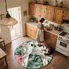 Flower Parrot,Round Area Rug,Carpet Rug for Living Room Bedroom Sofa Playroom Decor,Non-slip Floor Mat