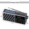 Mini Portable Solar Radio Bluetooth Wireless Speaker Rechargeable FM Receiver Support TF Card USB Play Outdoor Speakers