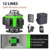 8/12/16 Lines Indoor/Outdoor Professional Green Lines Laser Level High-precision Automatic Self-Leveling Measuring Tools