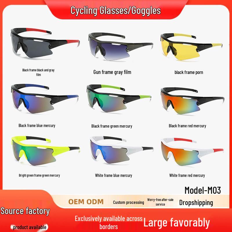Women's Windproof UV Protection Cycling Sunglasses with Large White Transparent Frame