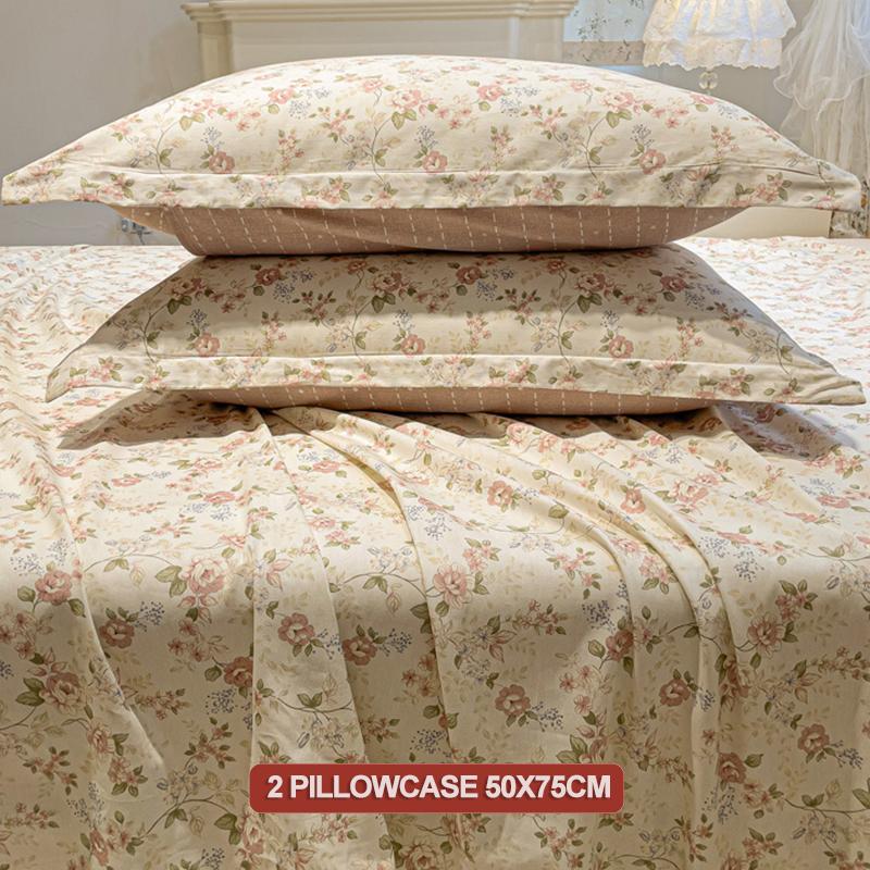 100% Cotton Luxury Floral Style Bedding Set 3 Piece, Duvet Cover Set 1 Duvet Cover 2 Pillowcase,Single/Double/200x200/220x240