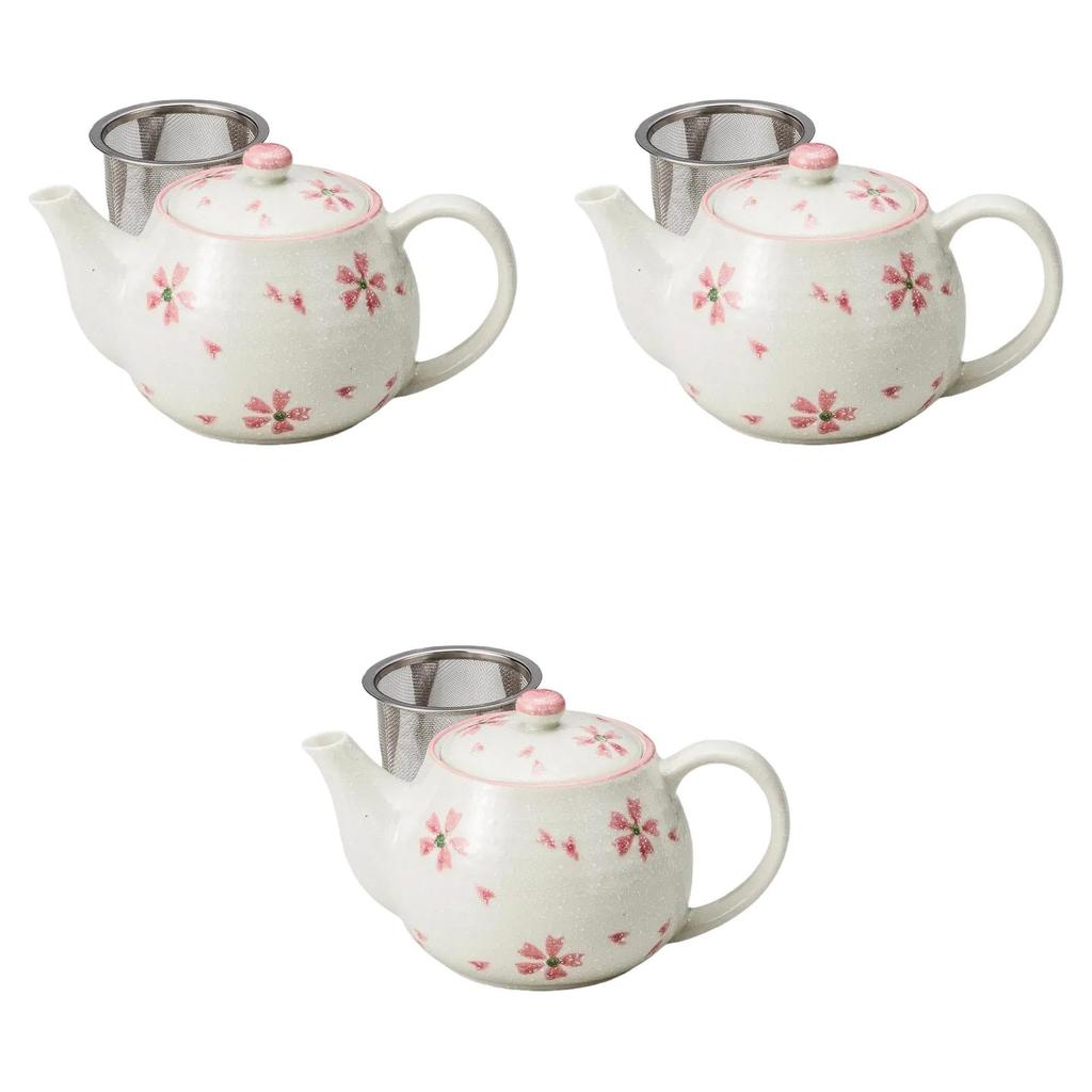 Set of 3 Sakura Awayuki Lightweight Pots [350cc]  Made in China by Setomonohonpo