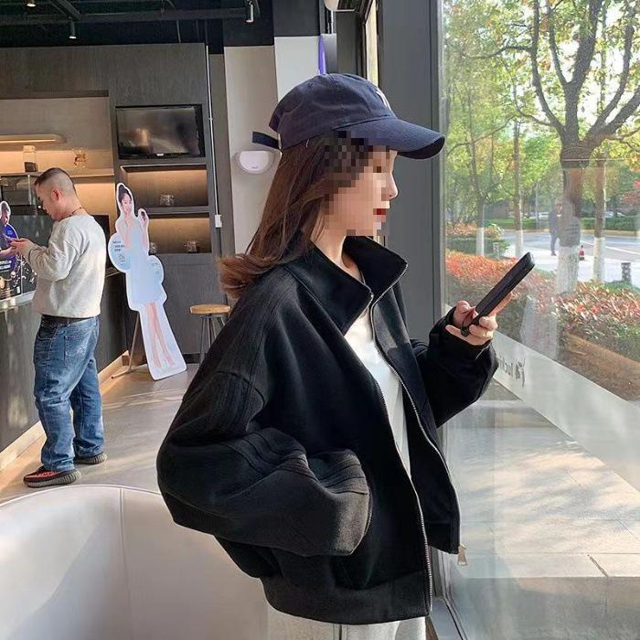 Women's Oversized Stand-Up Collar Jacket: Autumn-Winter Casual Short Hoodie (2025 New Style)