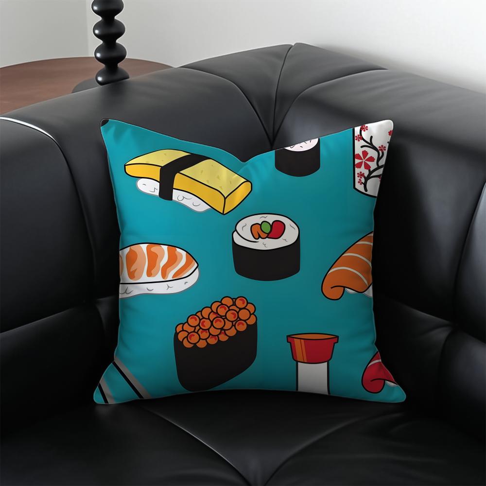 Ssushi Cushion Cover Pillow Case Antidustmite Invisible zipper silky plush cushion