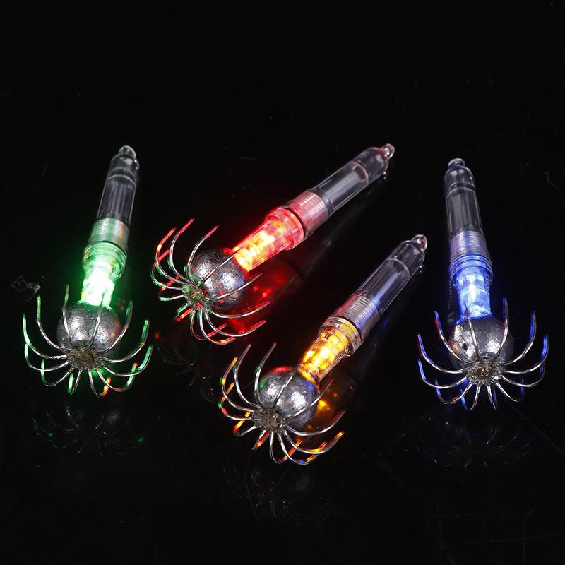 Fischköder Licht LED Tiefsee Leuchtender Angelhaken LED Tintenfischköder Lampe Unterwasser Angelzubehör Werkzeuge Schirmhaken Lampe