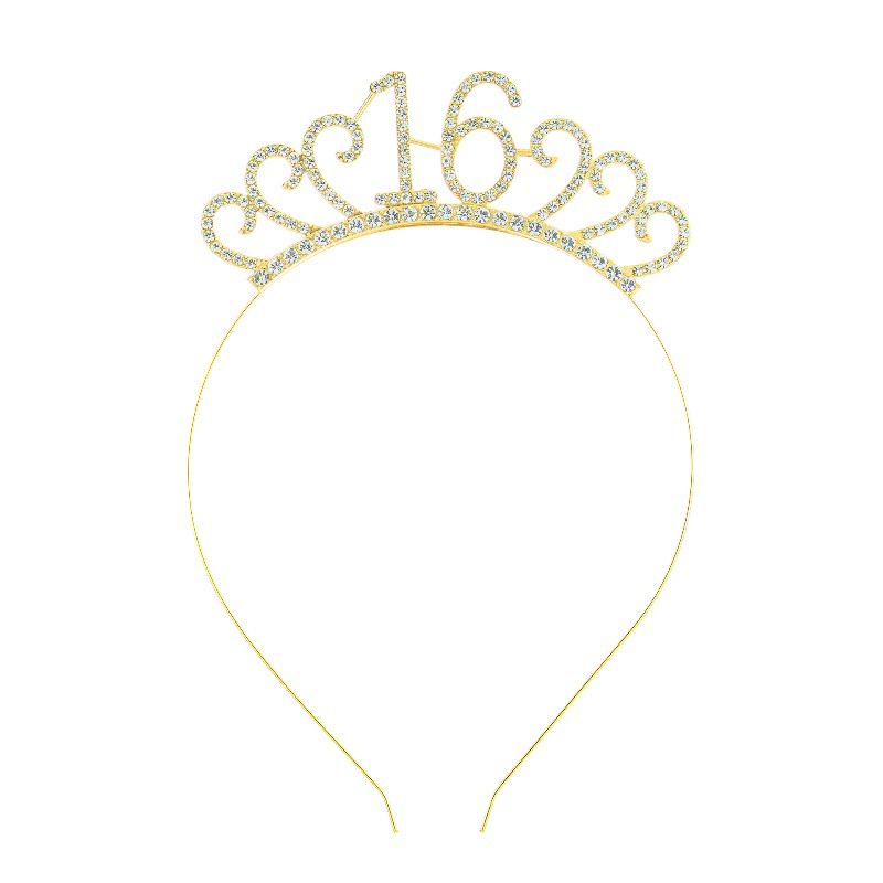 Cross-Border Digital Birthday Crown Set: Headdress, Party Shoulder Strap & Etiquette Belt Photo Prop for Girls