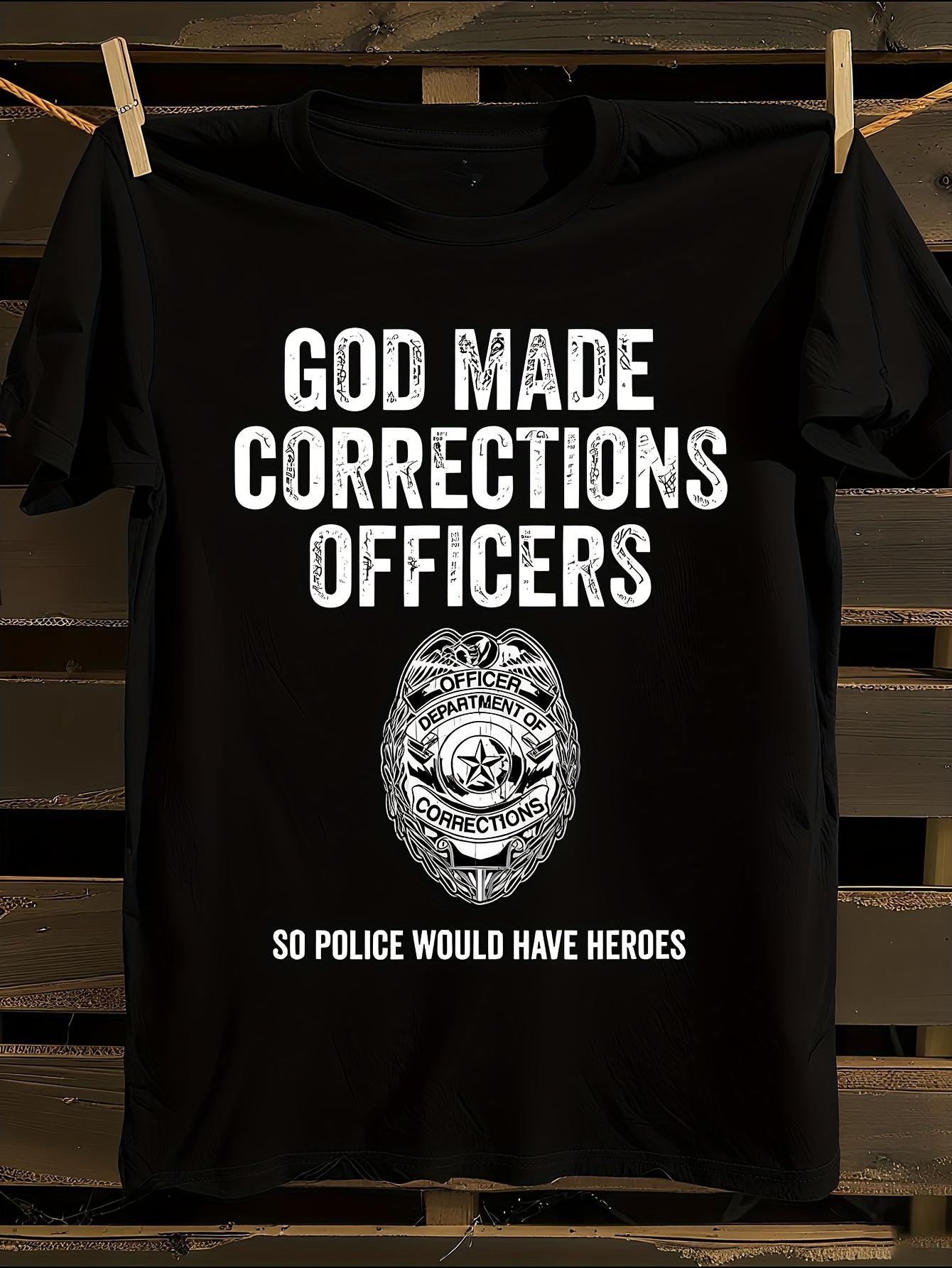 s Funny Corrections Officer T-Shirt Mens Tshirt Womens Tshirts with Letters Print Short Sleeves T-Shirt Casual Street Tee Shirt Top S