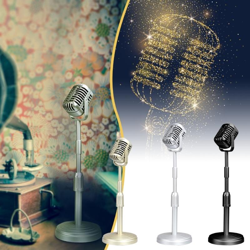 Nostalgic Old Fashioned Simulation Microphone Retro Film Photography Accessory for Wedding Photography Faux Mic Props