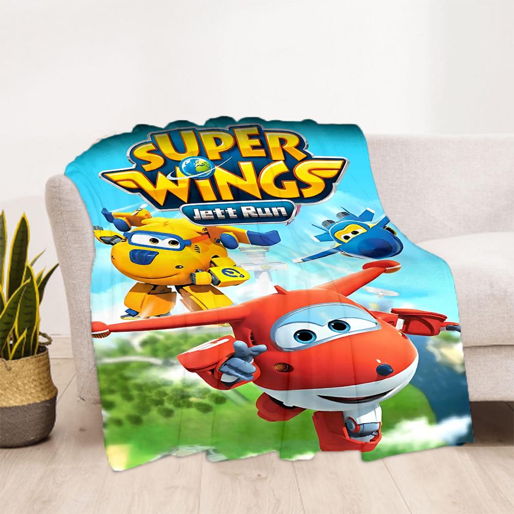 1pc Super Wings Outdoor Blanket Lightweight Flannel, Soft & Warm, All-Season Use for Sofa, Outdoor, Camping, Living Room025