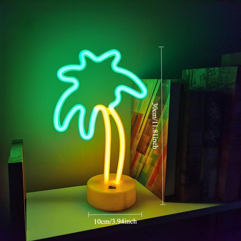 LED Table Lamp Vibrant neon lights Battery/USB Power Supply Bedroom Birthday Wedding Christmas Party Decoration Gifts for Boys