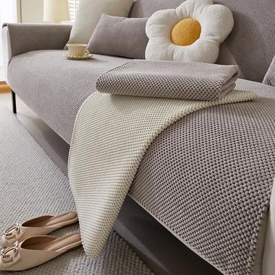 Corduroy Weaving Sofa Cover Non-slip Universal Sofa Mat Autumn Winter Thickening Couch Cover Solid Color Simplicity Sofa Cushion