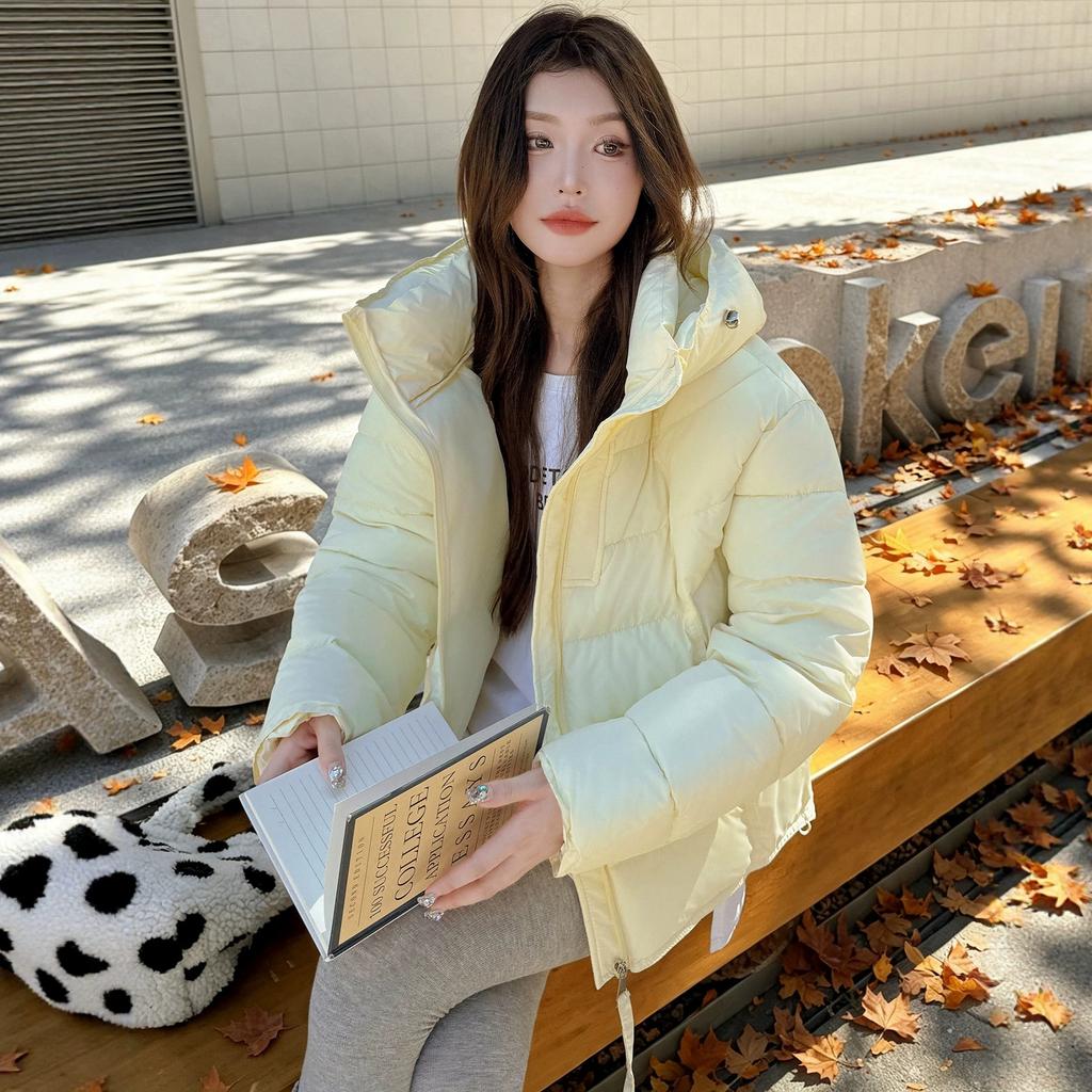 Women's fashion hooded down cotton clothes casual warm puff cotton coat winter new
