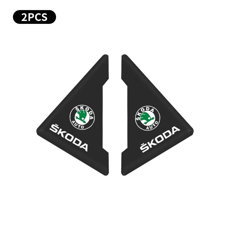 

Car Sticker 2026 Hot 2pcs Logo Car Door Guard Corner Silica Gel Protective Sticker For Skoda Fabia 1 2 Octavia A7 RS Superb Rapi