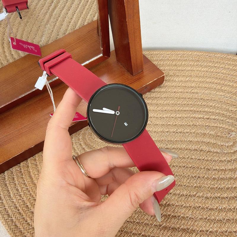 Versatile Calendar Student Trend Simple Watch Creative Personality Neutral Fashion Casual Watch Silicone Ladies