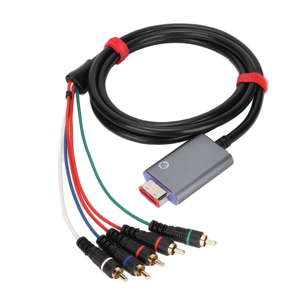 Component Cable 1.8m 5.9ft Double Shielded Plug and Play Digital AV Output Component 5RCA YPbPr Cable for GameCube