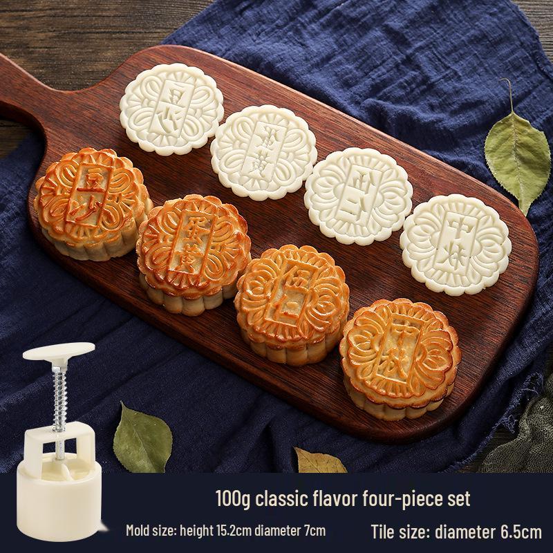 Forma do wytłaczania księżycowych ciastek typu Snow Skin i ciastek z fasoli mung, ręcznie tłoczona