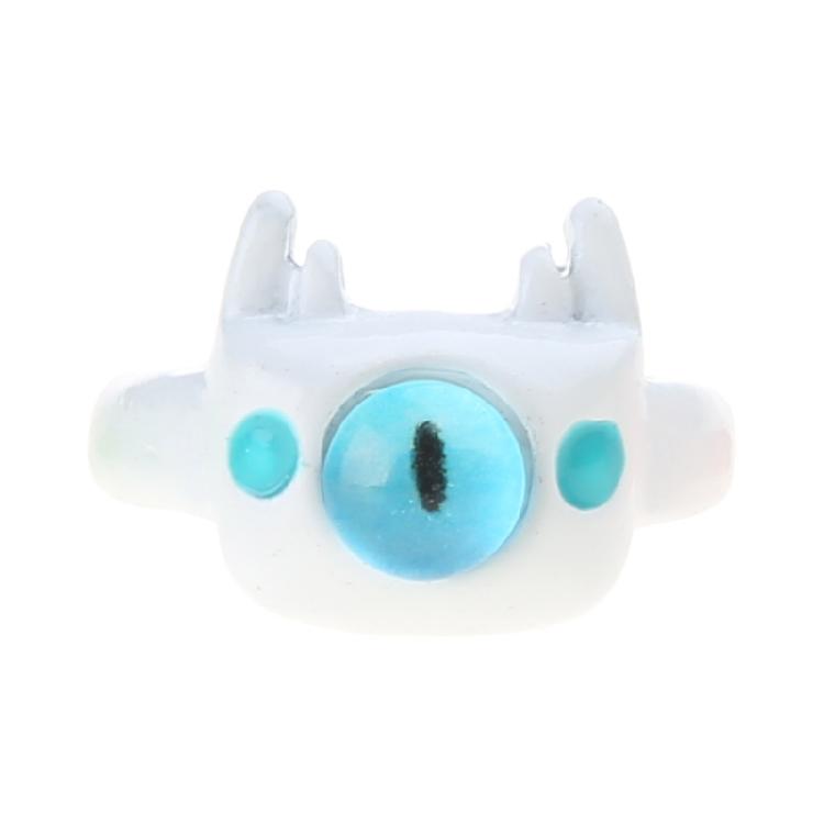 9Pcs Funny Resin Open Finger Ring Cartoon Little Monsters Eyeball Ring Unique Irregular Ring Fashion Jewelry Decoration