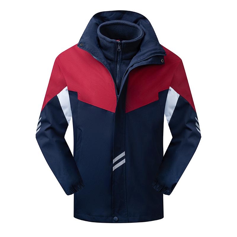 2025 Winter Waterproof School Uniform Windbreaker & Sportswear Set - Warm, Outdoor, Three-Piece for Students.
