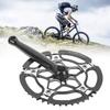 45T Bike Crankset Crank Arm Aluminium Alloy Single Speed Crank Arm Chainwheel Accessory Black