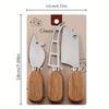 New Stainless Steel Cheese Knife Set , Rubber Wood Handle Butter Cheese Knife , Creative Cute Mouse Shaped Steak Knife , Kitchen Essential