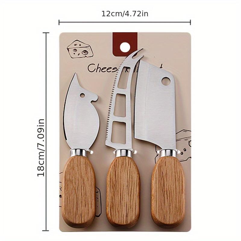New Stainless Steel Cheese Knife Set , Rubber Wood Handle Butter Cheese Knife , Creative Cute Mouse Shaped Steak Knife , Kitchen Essential