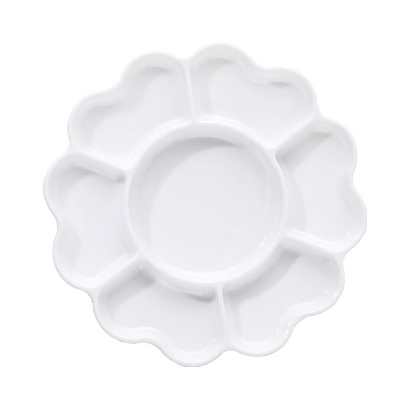 Thickened Imitation Porcelain Color Palette, Plum Blossom White Pigment Palette, Petal Art Color Palette белый