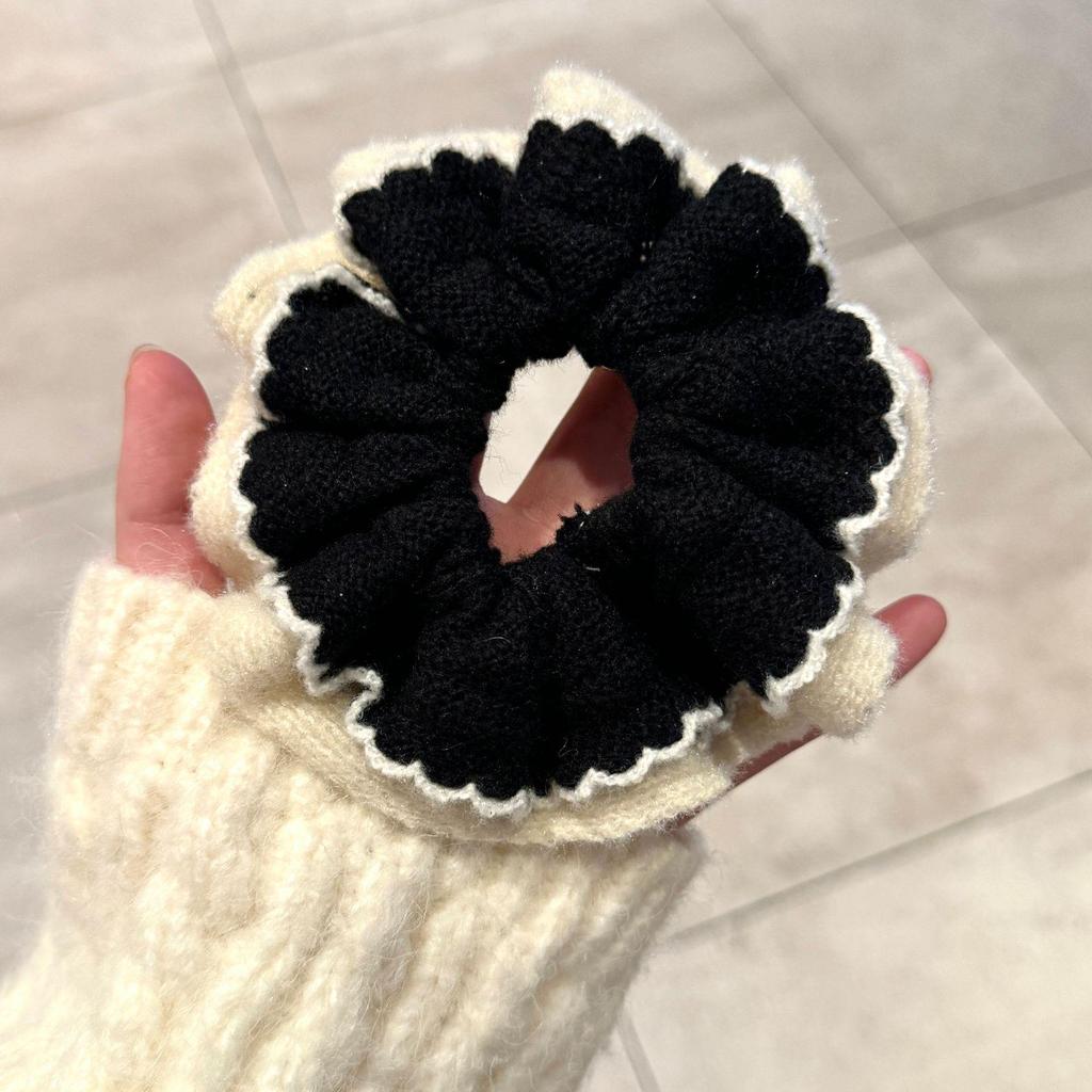 French Chic Color-Blocked Waist Hair Tie - Elegant Layered Bun Rope for Women