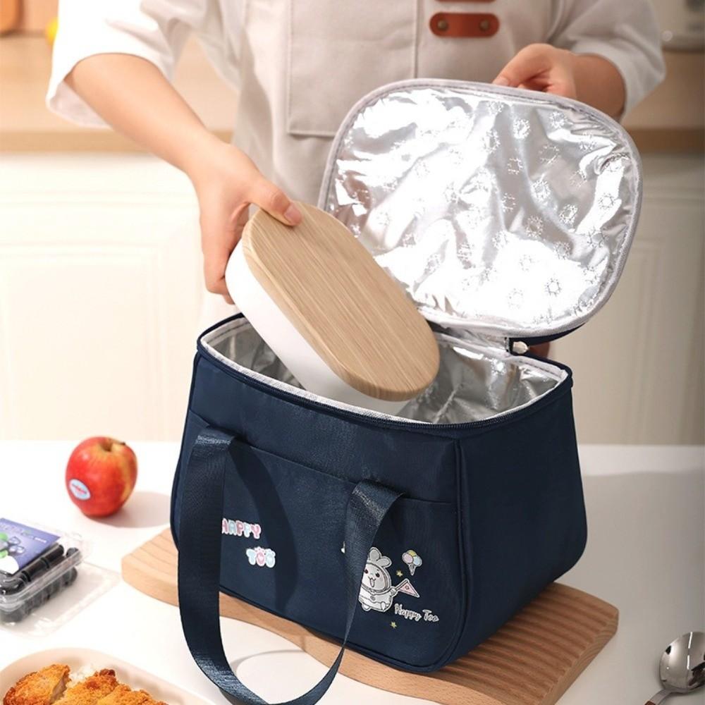 Waterproof Insulated Thermal Bag Cute Picnic Handbag Fashion Cartoon Lunch Bag Men Women