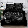 3-Piece Simple Modern Skull Animal Pattern Digital Printed Down Duvet Cover Set,Bedding Set(1 Down Duvet Cover+2 Pillowcases)