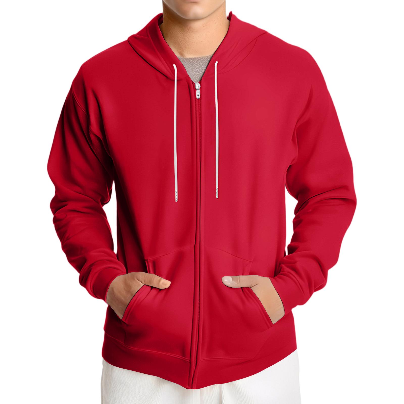 

Men s Loose-fitting Casual Hooded Drawstring Jacket XXL
