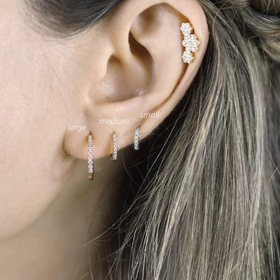 Minimalistyczne małe kolczyki CZ Hoop dla kobiet mężczyzn kolczyki z cyrkonią złoty kolor srebrny śliczna biżuteria Pendientes 5mm-13mm