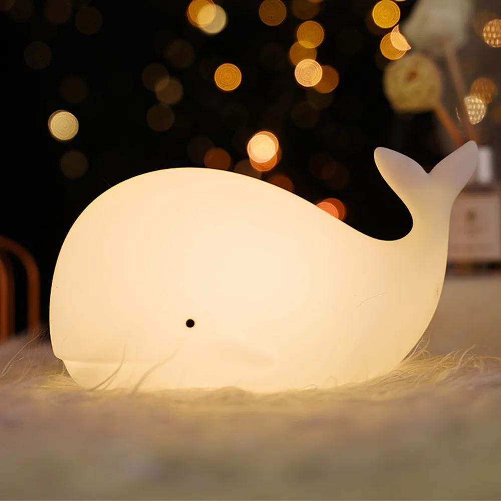 Bunny Silicone Night Light, Children's Room Decorative Lamp, USB Rechargeable Timer Dimmable Silicone Sleep Light
