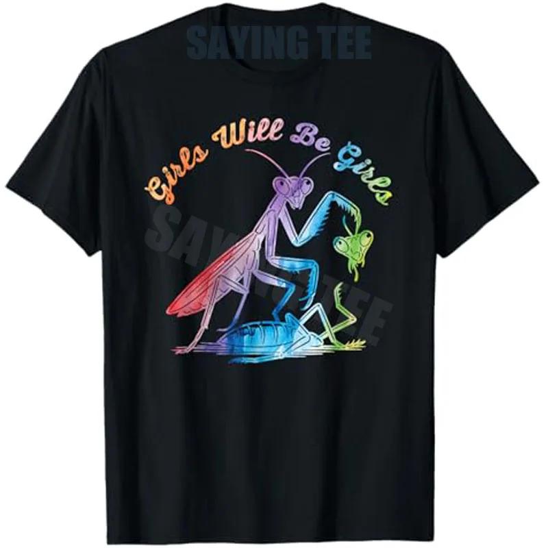 Girls Will Be Girls Praying Unisextis Feminist Graphic Tee Soft Cotton Crewneck TShirt S