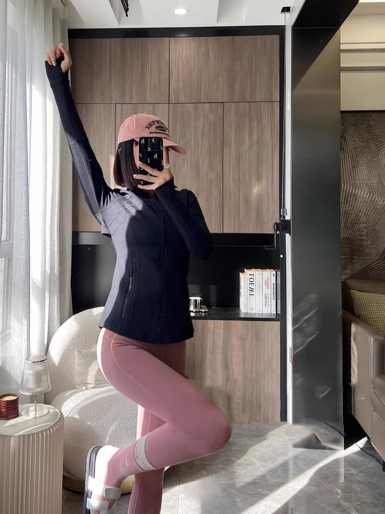 Women's Quick-Dry Slim Fit Yoga Jacket - Long Sleeve, Zipper, Summer Sports Top