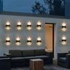 Warm White & White Light Outdoor Solar Wall Lamp Garden Landscape Lighting Courtyard Corridor Walkway Step Deck Stairs LED Night Iight Christmas Decor