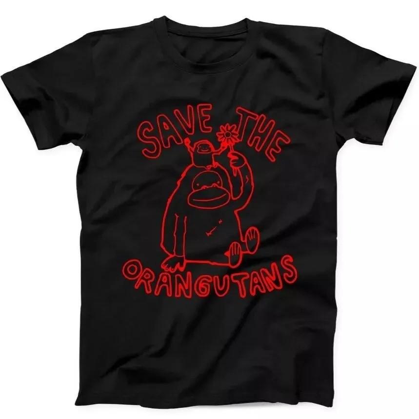 Save The Orangutans Homage Monkey Jungle Funny Gift Tee Black T Shirt Unisex T-Shirt XL