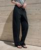 Siyajyu Sipt7204 Light Cotton Curved Pants_Black