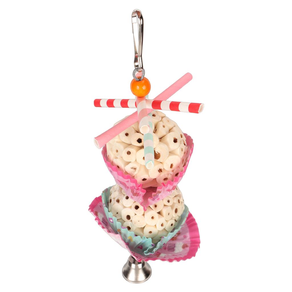 Cake Bird Foraging Toy Edible Soft Boredom Relief Parrot Shredding Chewing Toy for Cockatiel Budgie