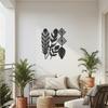 Wrought Iron Metal Wall Art Leaves Boho Botanical Sculpture Modern Minimalist Nature Inspired Decor for Living Room Bedroom Home Accent