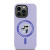 Karl Lagerfeld Klhmp14Xscmkcrhu Iphone14 Pro Max 6.7 Purpurowy/Purple Hardcase Silicone Karl&Choupette Heads Ring Magsafe