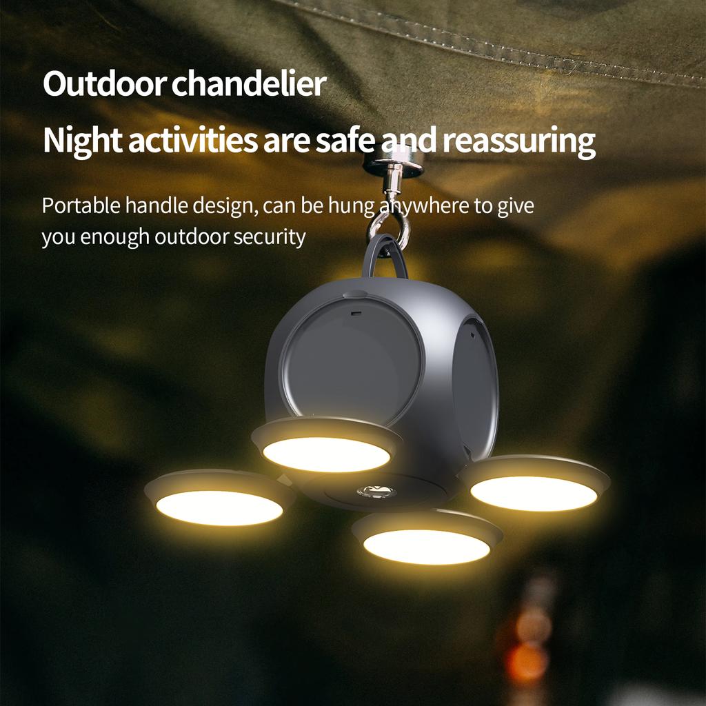 2024 New Portable Outdoor Camping Lamp 10000mAh Large-capacity 3-Color Dimming Multi-function Charging Distress Signal Light