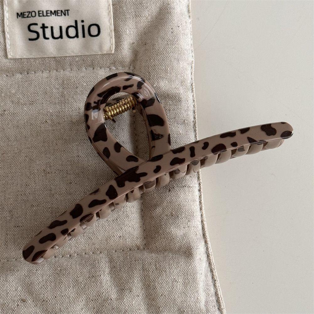 Leopard Print All-Match Shark Hair Clip for Women