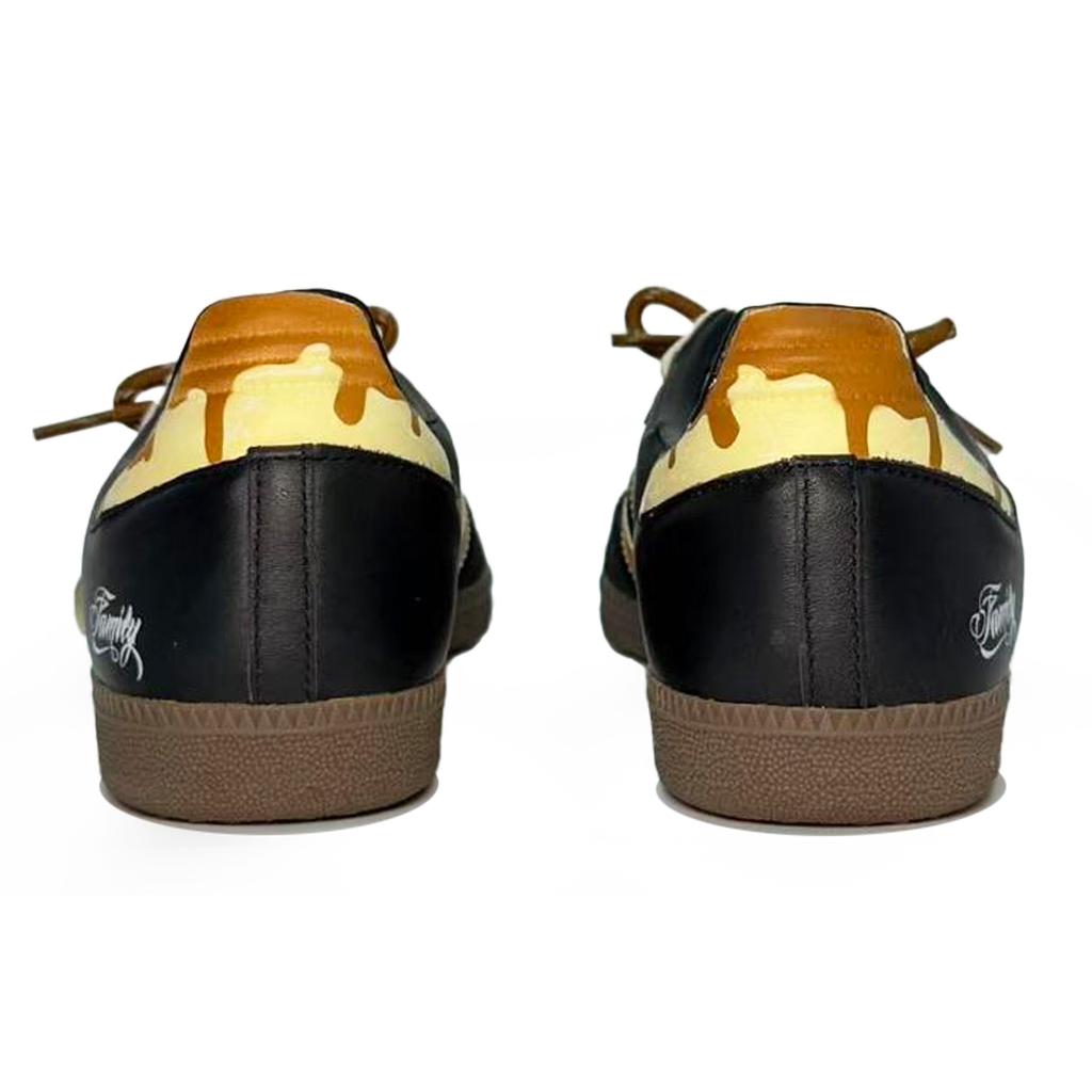 Adidas Originals SAMBA OG Low top German Army Trainers Unisex Black Yellow B75807(Team1521-)