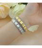 Italian Charm Link Stainless Steel Golden Bracelet for Woman Men DIY Making 9mm Bead Silver Color Retro Bangle Jewelry