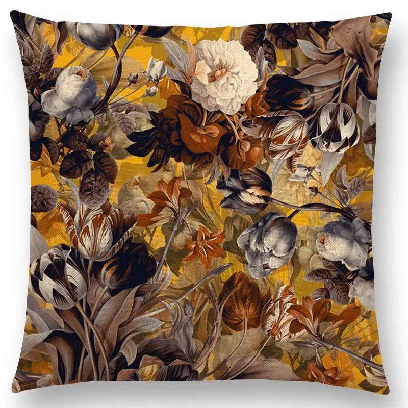 Latest Exotic Garden Summer Natural Flowers Leaf Botanical Tropical Jungle Cushion Cover Car Home Decor Sofa Throw Pillow Case